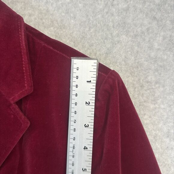 Vintage Blazer Woman's Size 16 (Large) Velvet Fraternity Boyfriend Blazer Lined - Picture 7 of 12